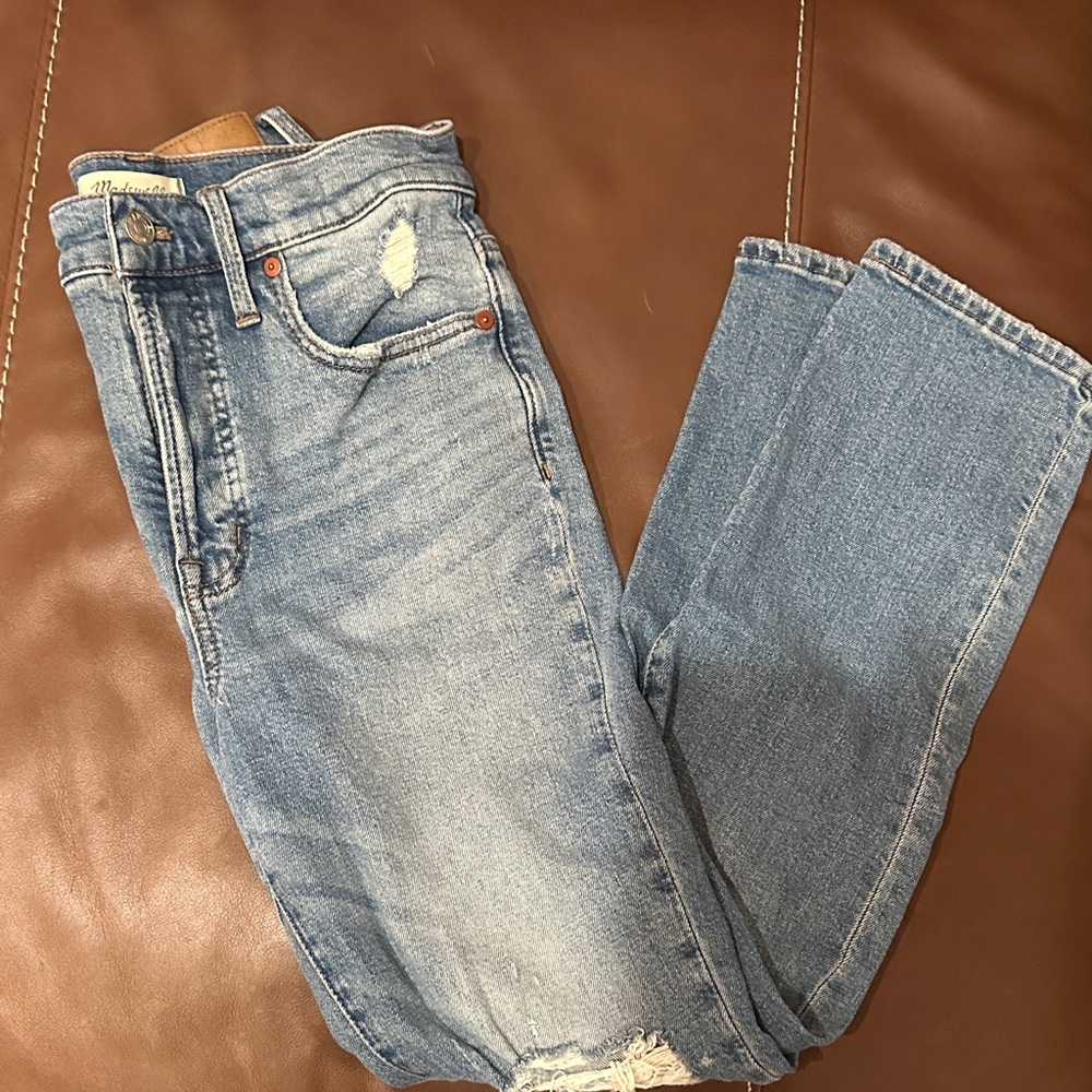 Madewell Light Blue Distressed Women Jeans